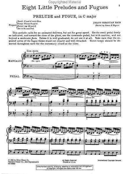 3 Little Preludes And Fugues (from The 8 Little Preludes And Fugues For Organ Previously Attributed To J.S. Bach) For Recorder Quartet (SATB)